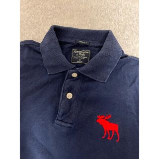 アバクロンビーアンドフィッチ(Abercrombie&Fitch)の【美品】アバクロ　ポロシャツ　ネイビー(ポロシャツ)