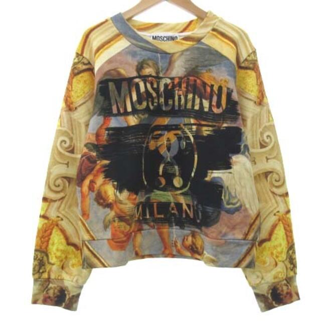 MOSCHINO - モスキーノ トレーナー 総柄 絵画柄 スエット イタリア製