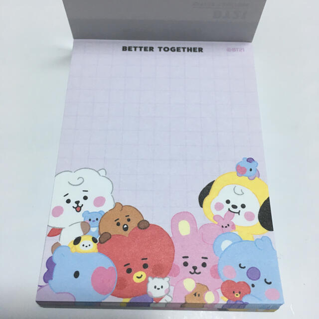 防弾少年団(BTS)(ボウダンショウネンダン)のBT21 メモ帳 BTS エンタメ/ホビーのCD(K-POP/アジア)の商品写真