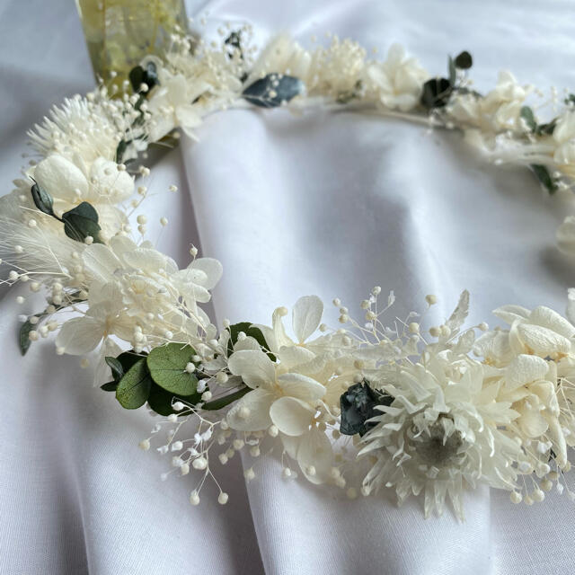 ベビー花かんむり 花冠 ドライフラワー プリザーブドフラワー