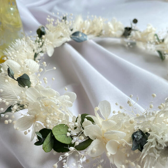 ベビー花かんむり 花冠 ドライフラワー プリザーブドフラワー