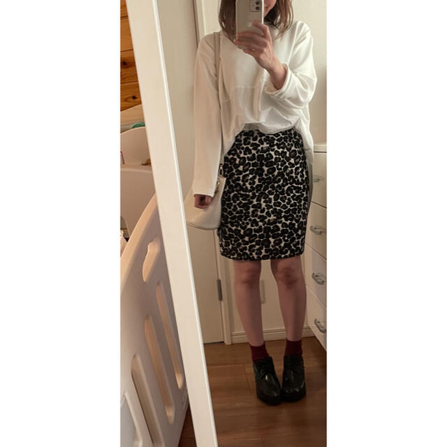 NOLLEY'S(ノーリーズ)の☆RIE MILLER☆リエミラー　レオパード柄ジャガードコクーンスカート レディースのスカート(ひざ丈スカート)の商品写真