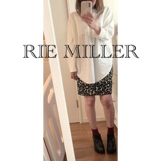 ノーリーズ(NOLLEY'S)の☆RIE MILLER☆リエミラー　レオパード柄ジャガードコクーンスカート(ひざ丈スカート)