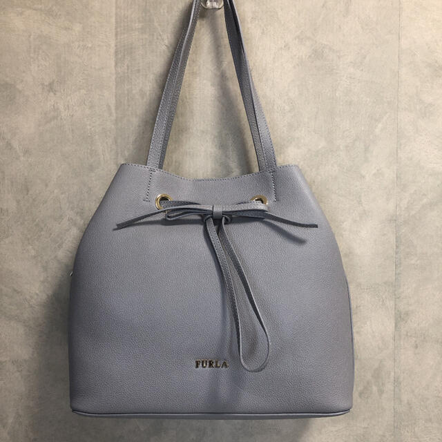 FURLA フルラ コスタンザ ハンドバッグ　トートバッグ　巾着　グレー