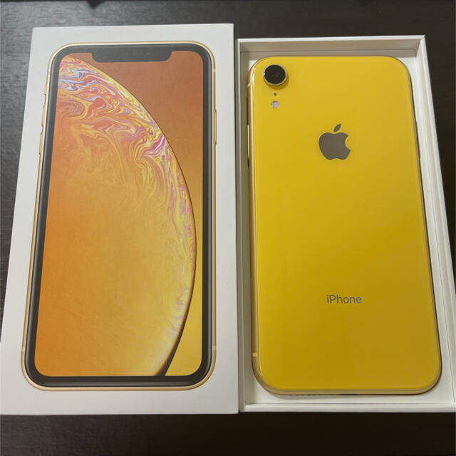 極美品 iPhone XR Yellow 64GB SIMフリーiiPhoneXR