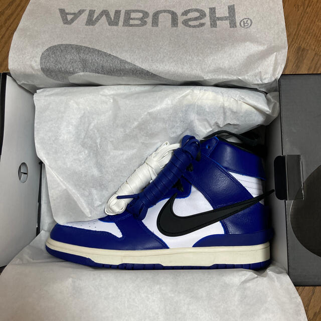 スニーカーAMBUSH × NIKE DUNK HIGH "DEEP ROYAL"