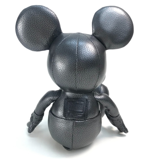 コーチ COACH ミッキーマウス ドールS F59151 75周年記念 Disney×COACH ぬいぐるみ レザー ブラックシルバー(メタリック)  美品