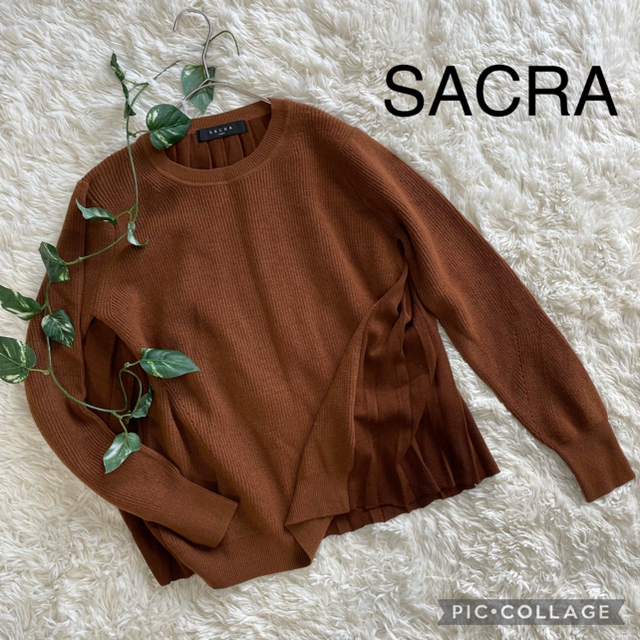SACRA(サクラ)のSACRA サクラ　切り替えプルオーバーニット レディースのトップス(ニット/セーター)の商品写真