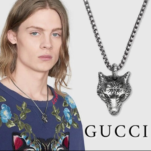 Gucci(グッチ)の【GUCCI】ウルフヘッド　シルバー　ネックレス メンズのアクセサリー(ネックレス)の商品写真