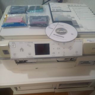 エプソン(EPSON)のエプソン　EP-803AW　カラリオプリンター　CD、説明書、インク4本(OA機器)