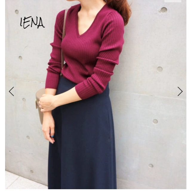 IENA(イエナ)の【IENA】ハイゲージ リブ Vネックプルオーバー レディースのトップス(ニット/セーター)の商品写真