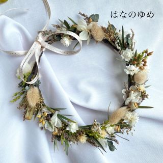 ベビー 花かんむり 花冠 ドライフラワー プリザーブドフラワーの通販 ...