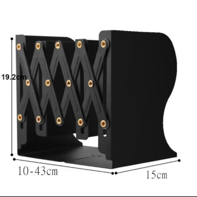 ブックエンド　伸縮　本収納　ブックスタンド　本立て　2セット　本　整理　収納 インテリア/住まい/日用品の収納家具(本収納)の商品写真