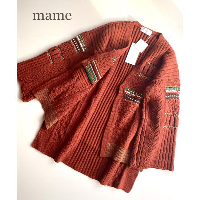 新品 mame Oversized Chunky Knit Cardigan