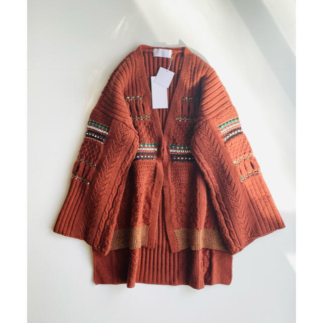 新品 mame Oversized Chunky Knit Cardigan