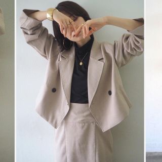リュミエ lumier チェック柄ショートジャケット 2WAYジャンスカの通販