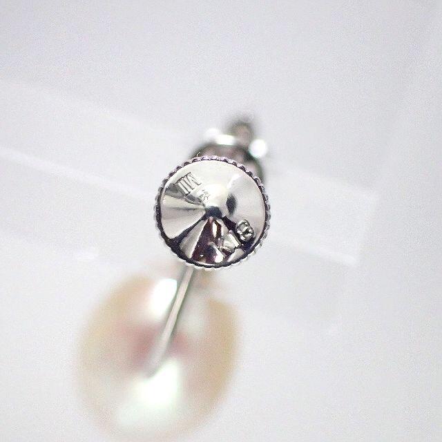 MIKIMOTO(ミキモト)のミキモト K18WG ダイヤ パール 幅8mm イヤリング 真珠 レディースのアクセサリー(イヤリング)の商品写真