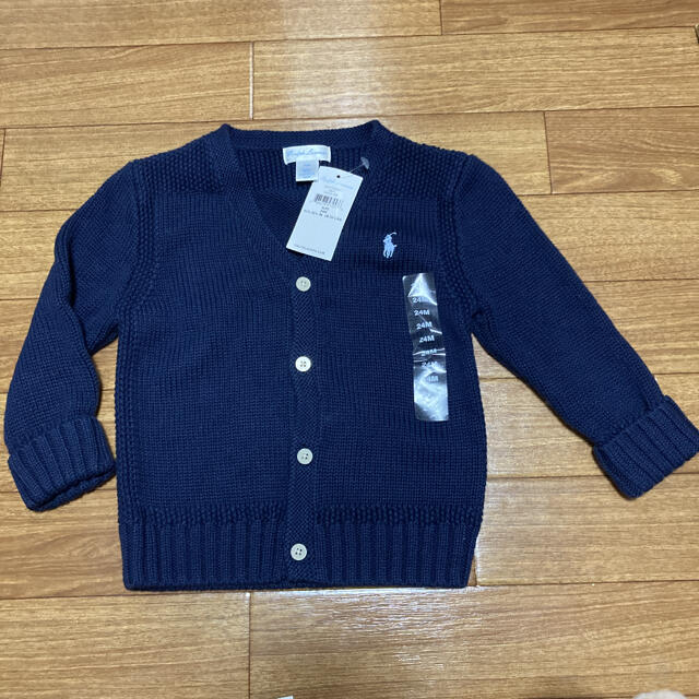 Ralph Lauren(ラルフローレン)の【新品未使用・箱付き】ラルフローレン ニットカーディガン キッズ/ベビー/マタニティのベビー服(~85cm)(カーディガン/ボレロ)の商品写真