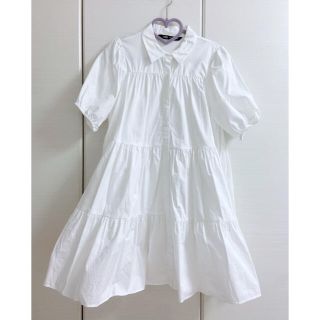 ザラ(ZARA)のZARA フレアシャツワンピース(ミニワンピース)