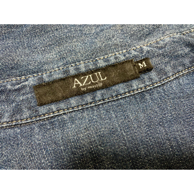 AZUL by moussy(アズールバイマウジー)のAZUL / アシメWポケット長袖シャツ レディースのトップス(シャツ/ブラウス(長袖/七分))の商品写真