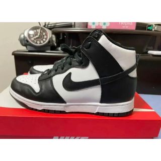 ナイキ(NIKE)のNIKE W DUNK HIGH BLACK AND WHITE(スニーカー)