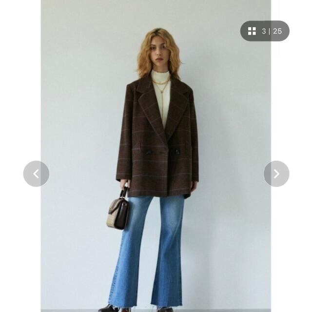 moussy(マウジー)のCHECK MIDDLE ジャケット レディースのジャケット/アウター(テーラードジャケット)の商品写真