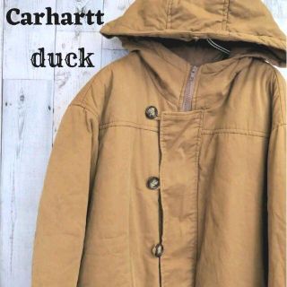 カーハート(carhartt)の90s カーハート ダックジャケット キャメル ブラウン（茶）コットン ワークL(マウンテンパーカー)