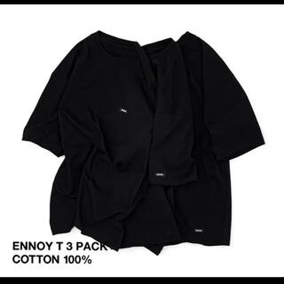 ワンエルディーケーセレクト(1LDK SELECT)の新品未使用　ENNOY 3PACK T-SHIRTS BLACK サイズXL(Tシャツ/カットソー(半袖/袖なし))