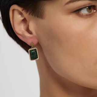アレルギー対応 ターコイズスクエアピアス◇エストネジャーナルアーバンナノユニビー(ピアス)