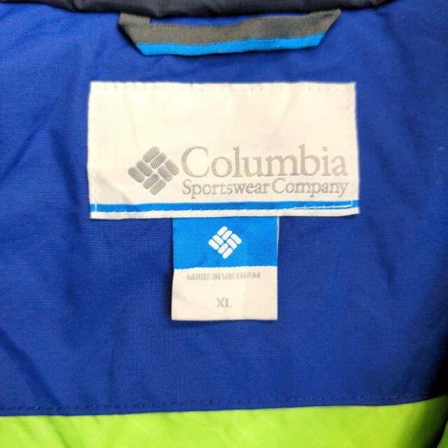 Columbia(コロンビア)の専用 90s コロンビア マウンテンパーカー ブルー（青）グリーン（黄緑）2L メンズのジャケット/アウター(マウンテンパーカー)の商品写真