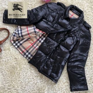 BURBERRY - 美品✨バーバリー ダウンジャケット ノバチェック ブラック ...