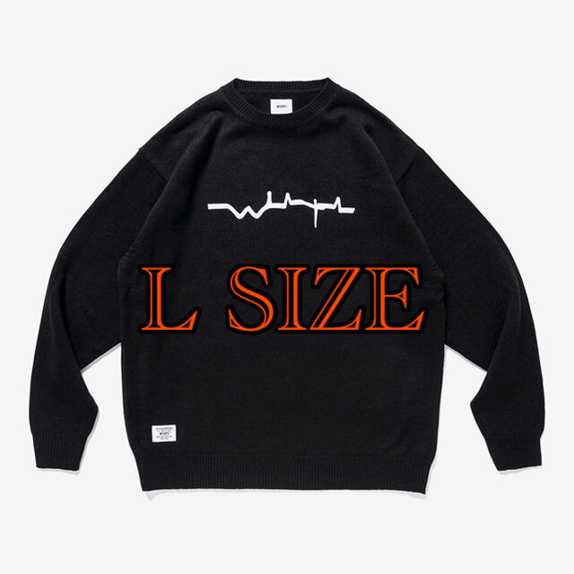 VIBES / SWEATER / ACRYLIC  黒　L SIZEメンズ