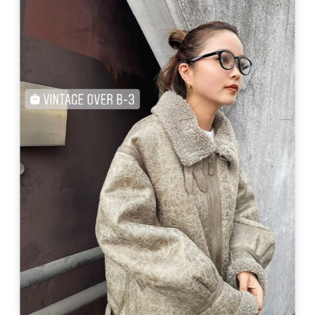 SLY(スライ)の【THROW】VINTAGE OVER B-3♡ライトグレー レディースのジャケット/アウター(ブルゾン)の商品写真