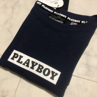 プレイボーイ(PLAYBOY)のPLAYBOY☆ プリントtシャツ☆ネイビー☆M☆(Tシャツ/カットソー(半袖/袖なし))