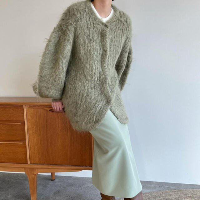 STUDIOUS(ステュディオス)のCLANE クラネ　COLOR MOHAIR SHAGGY CARDIGAN レディースのトップス(ニット/セーター)の商品写真