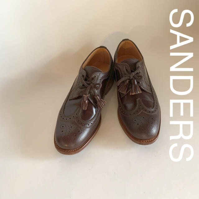 新品【SANDERS】サンダース タッセル ウイングチップ レースアップ ...