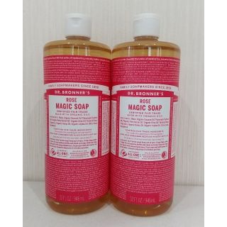 ドクターブロナー(Dr.Bronner)のドクターブロナー  マジックソープ  ローズ  946mI  ×２本(ボディソープ/石鹸)