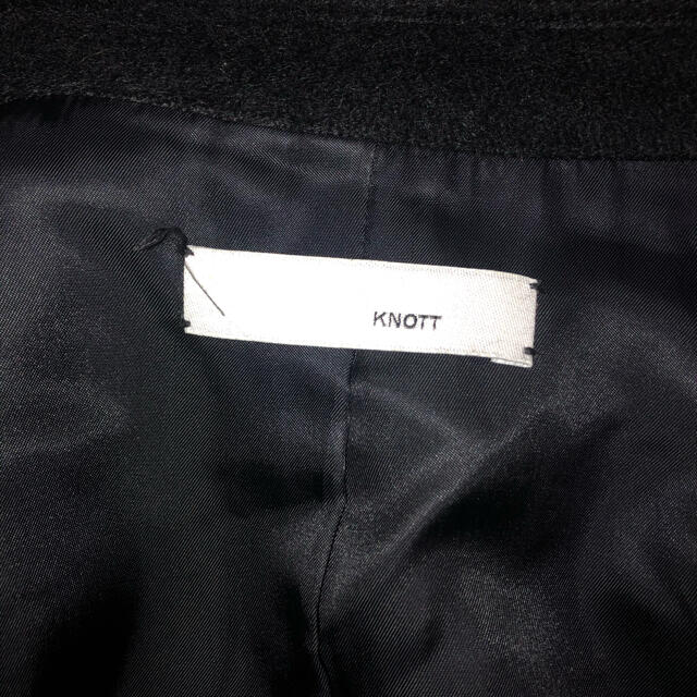 KNOT(ノット)のKNOTT ノット　アルパカ　コート　ブラック レディースのジャケット/アウター(ロングコート)の商品写真
