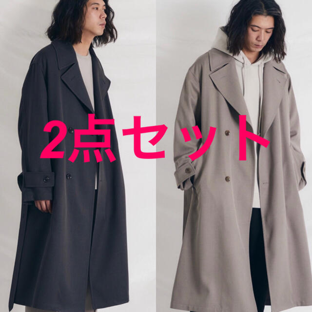 HARE(ハレ)のウィム リドム PE LIGHT TWILL MINIMAL TRENCH L メンズのジャケット/アウター(トレンチコート)の商品写真