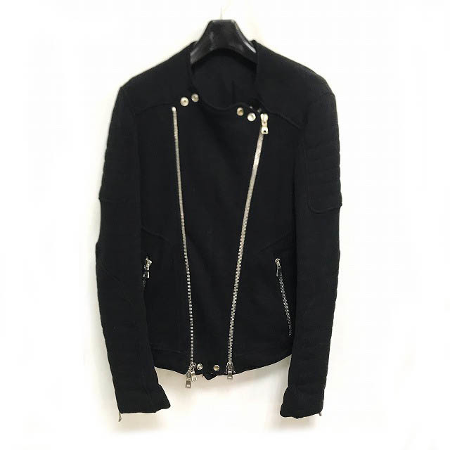 バルマン BALMAIN コットン リネン ライダースジャケット