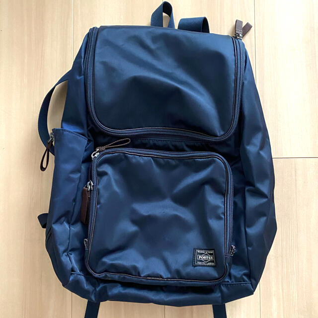 極美品 PORTER PLAN RUCKSACK リュックサック ネイビー A4