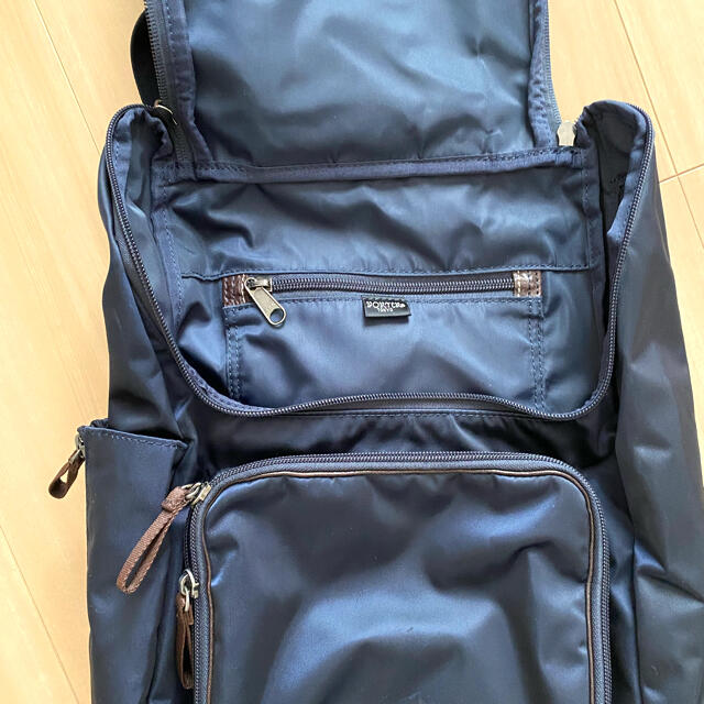 極美品 PORTER PLAN RUCKSACK リュックサック ネイビー A4