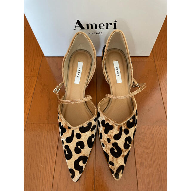 Ameri VINTAGE(アメリヴィンテージ)のAmeri  FLOCKY LEOPARD PUMPS レオパード パンプス レディースの靴/シューズ(ハイヒール/パンプス)の商品写真