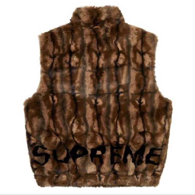 Supreme Faux Fur Hooded Vest  Sサイズ