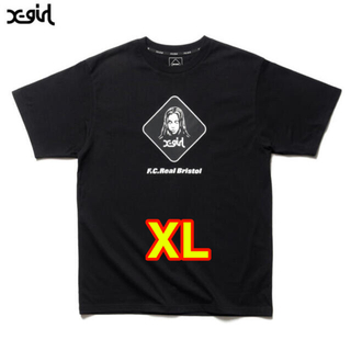 エフシーアールビー(F.C.R.B.)のFCRB × X-GIRL コラボTシャツ XL BLACK 黒(Tシャツ/カットソー(半袖/袖なし))