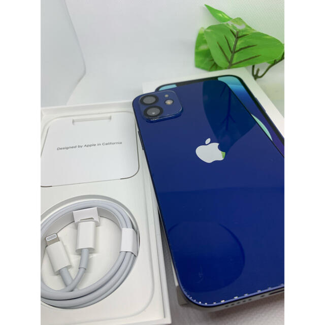 超美品 iPhone 12 256GB ブルー 国内版SIMフリー ロック解除