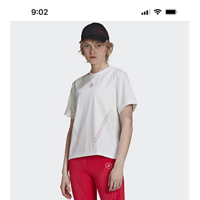 adidas by Stella McCartney(アディダスバイステラマッカートニー)のステラ　トレーニングTシャツ未使用(M) スポーツ/アウトドアのトレーニング/エクササイズ(トレーニング用品)の商品写真