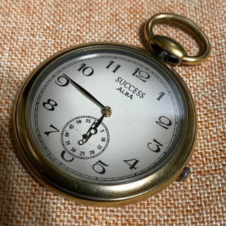 アルバ(ALBA)のALBA アルバ QUARTZ 懐中時計0053-007 スモセコ 稼働品(腕時計(アナログ))
