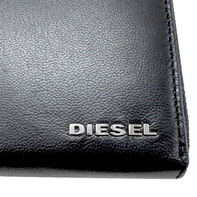 DIESEL(ディーゼル)のDIESEL ラウンドファスナー長財布 ヤギ革 X05598 ブラック　箱無し メンズのファッション小物(長財布)の商品写真