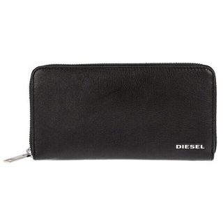 ディーゼル(DIESEL)のDIESEL ラウンドファスナー長財布 ヤギ革 X05598 ブラック　箱無し(長財布)